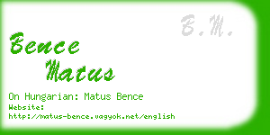 bence matus business card